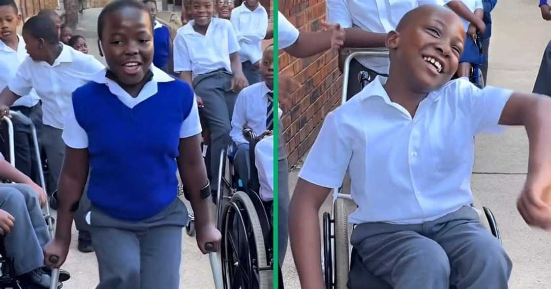 Physically disabled kids slayed Skomota's viral moves in a TikTok video Physically disabled kids slayed Skomota's viral moves in a TikTok video