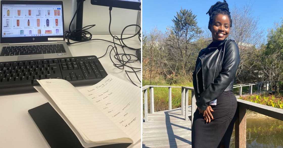 A lady in Johannesburg is excited about a wonderful intership A lady in Johannesburg is excited about a wonderful intership