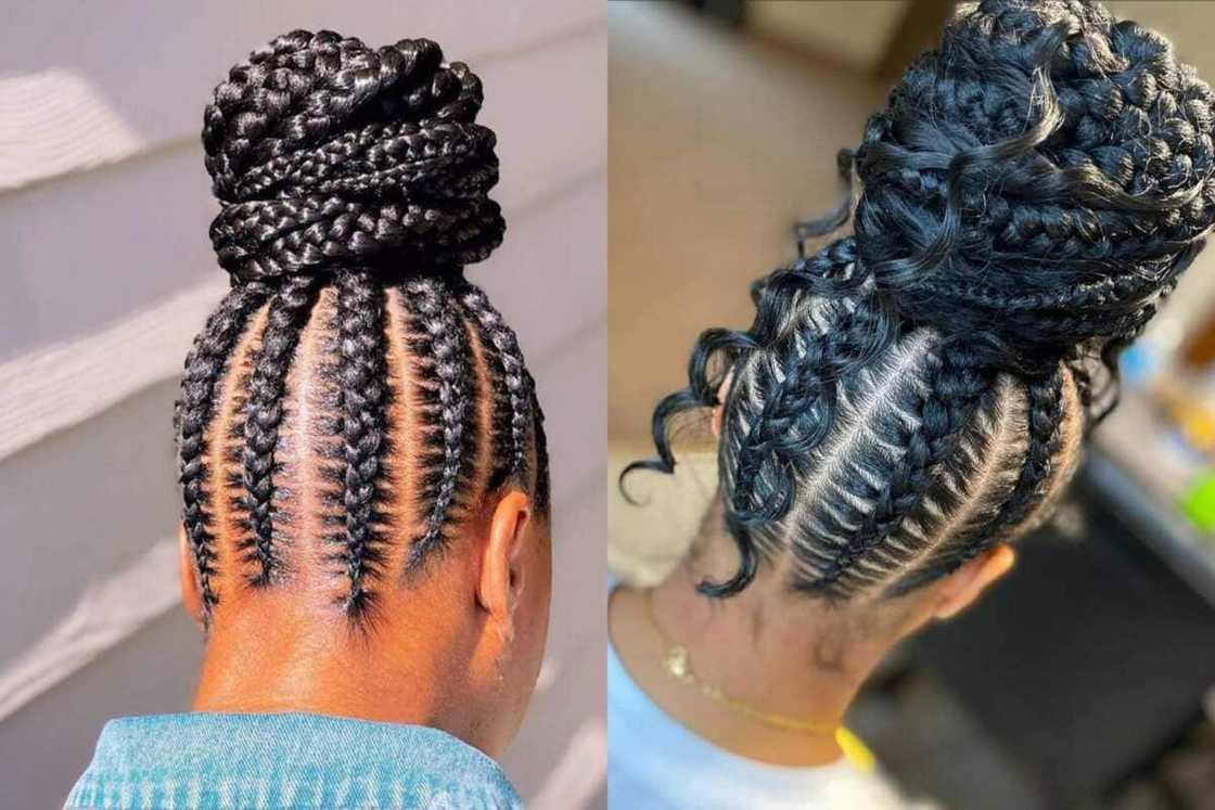 French braid bun French braid bun