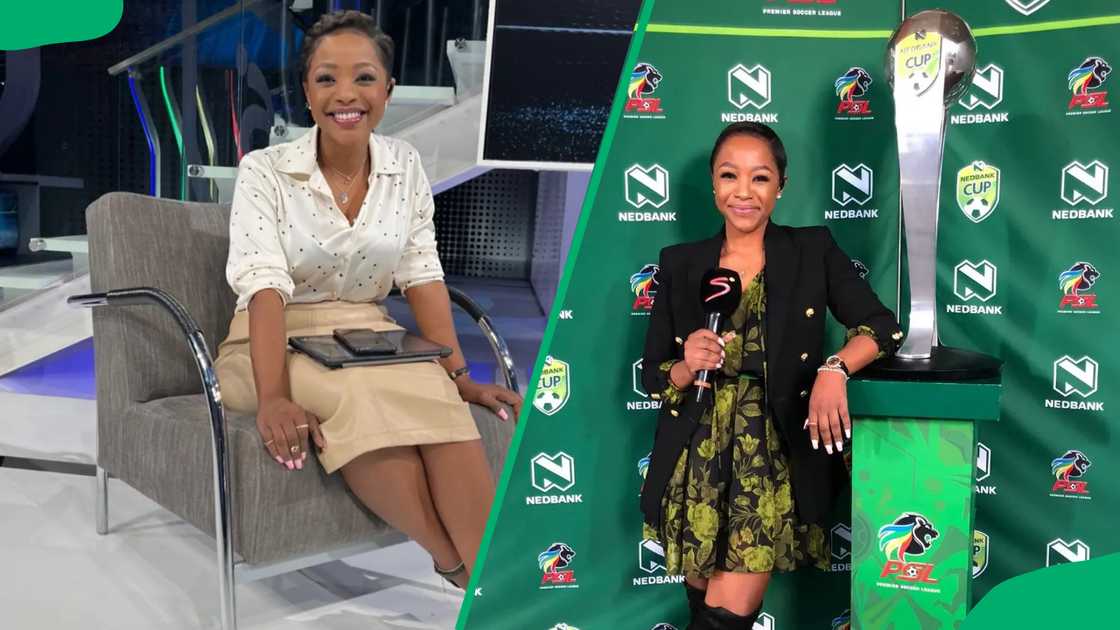 Thato Moeng is seen at work