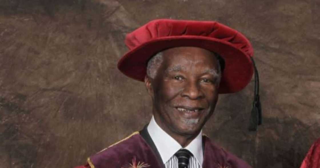 Thabo Mbeki is the Chancellor of the University of South Africa. Photo credit: Facebook/Unisa - The University of South Africa Thabo Mbeki is the Chancellor of the University of South Africa. Photo credit: Facebook/Unisa - The University of South Africa