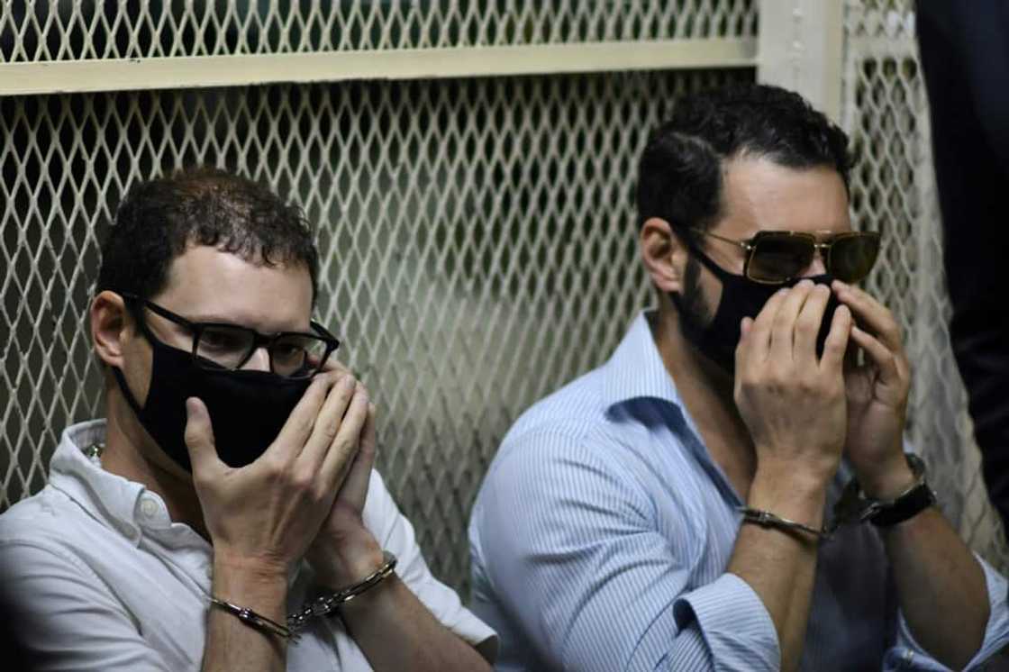 Luis Enrique Martinelli (left) and Ricardo Martinelli Jr., sons of former Panamanian president Ricardo Martinelli, are expected to be arrested on their return to Panama Luis Enrique Martinelli (left) and Ricardo Martinelli Jr., sons of former Panamanian president Ricardo Martinelli, are expected to be arrested on their return to Panama