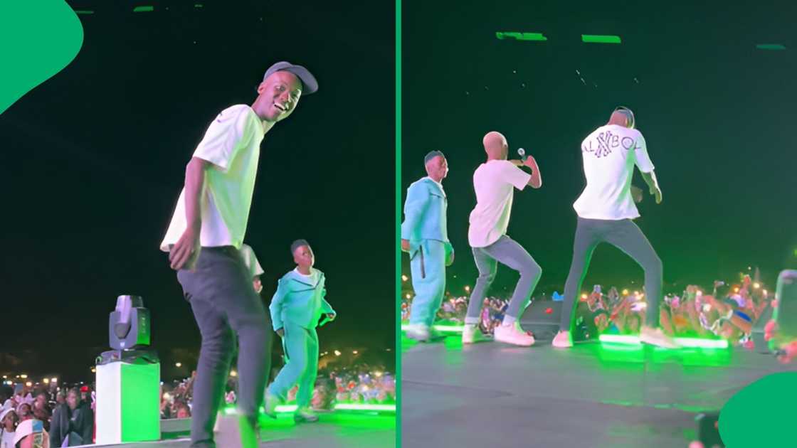 The rising star took to the stage at the Soweto Kota Festival following his viral online fame The rising star took to the stage at the Soweto Kota Festival following his viral online fame