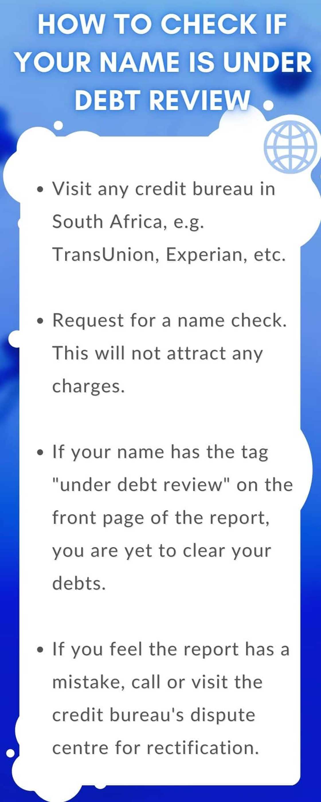 How to check if your name is under debt review How to check if your name is under debt review