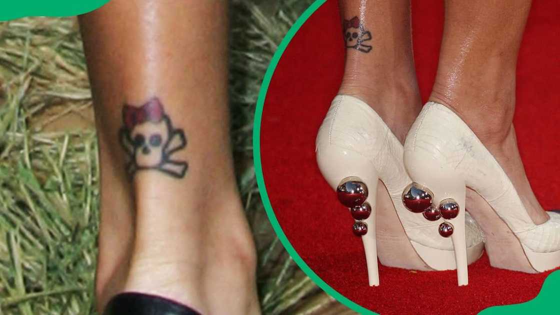 Rihanna's skull and crossbones tattoo Rihanna's skull and crossbones tattoo