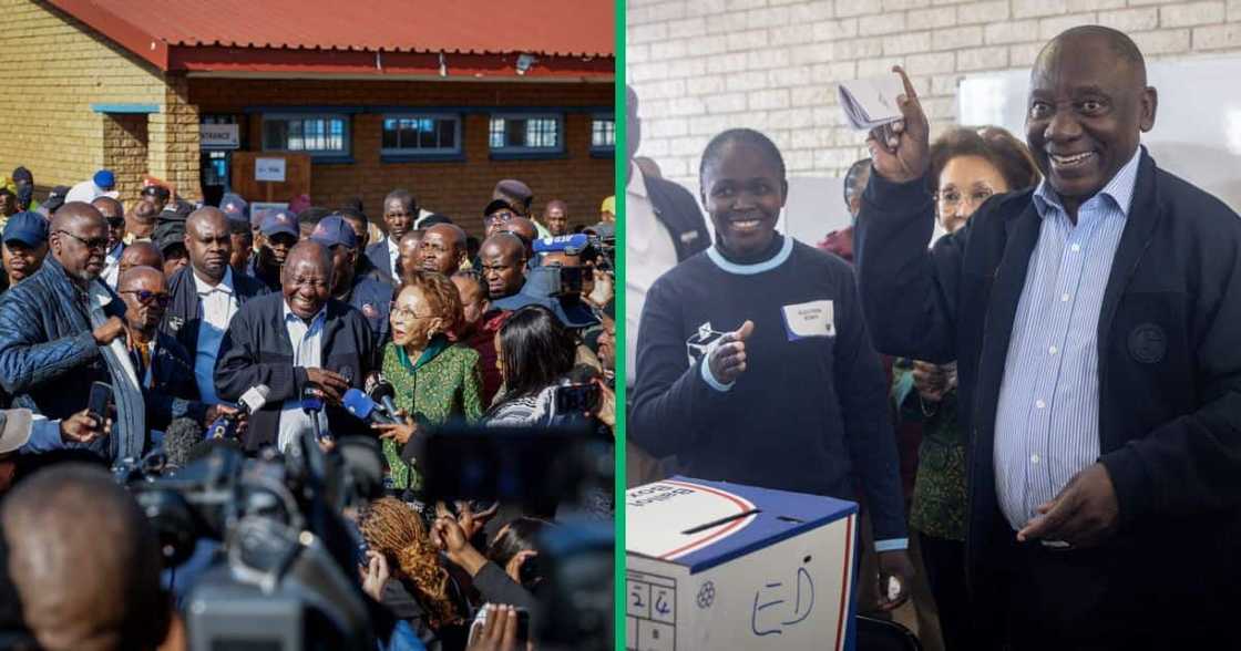 Cyril Ramaphosa voted in Chiawelo in Soweto n Elections Day Cyril Ramaphosa voted in Chiawelo in Soweto n Elections Day