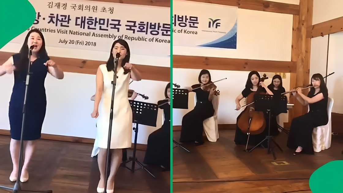 A TikTok video shows an Asian choir singing a South African gospel song. A TikTok video shows an Asian choir singing a South African gospel song.