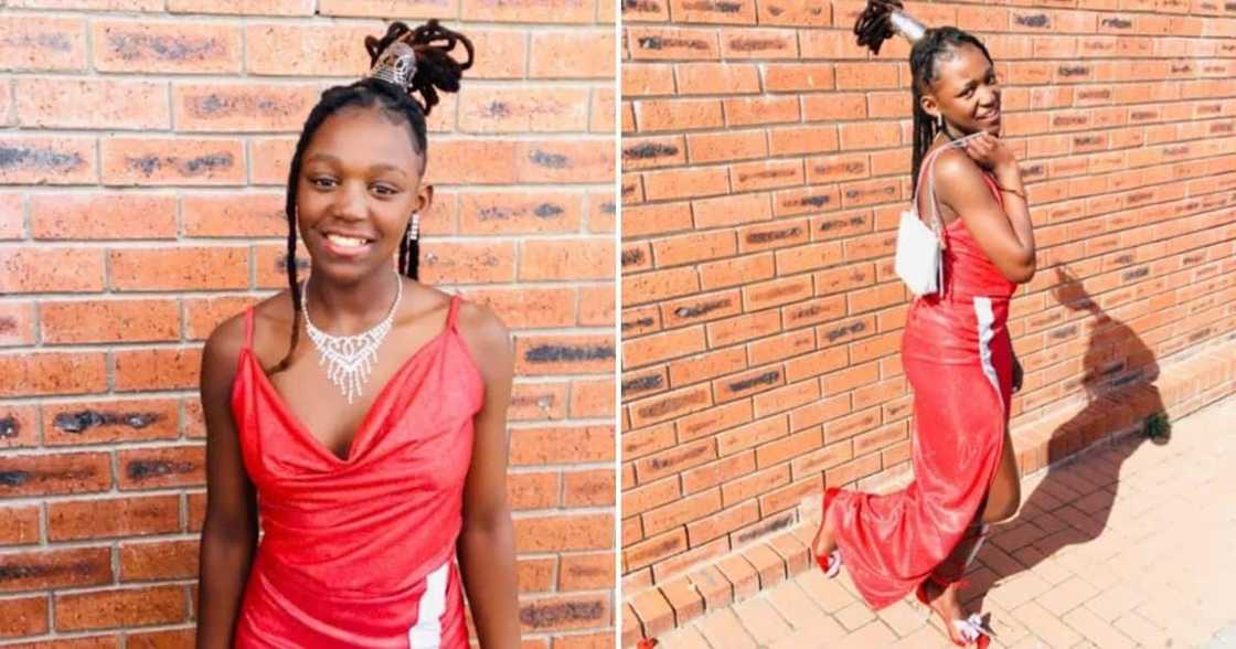 Young girl goes all out for her Grade 7 farewell. Young girl goes all out for her Grade 7 farewell.