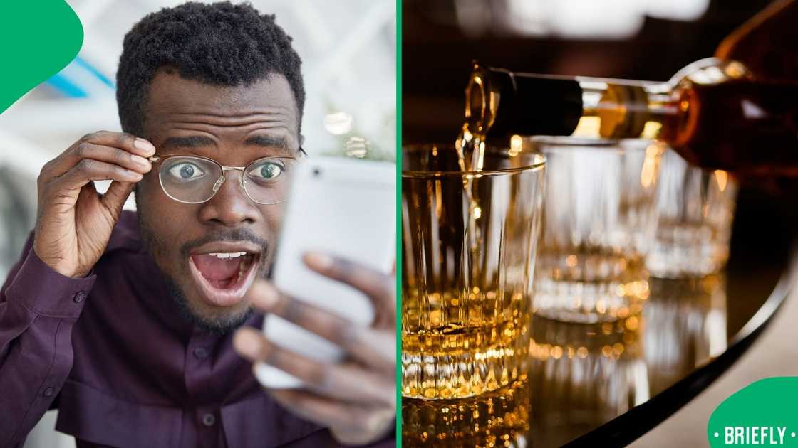 The image on the right captured alcohol