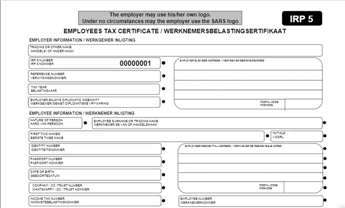 irp5 form: everything you need to know including the pdf download link