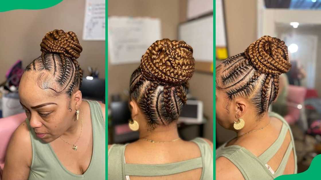 Stitch braids with heart Stitch braids with heart