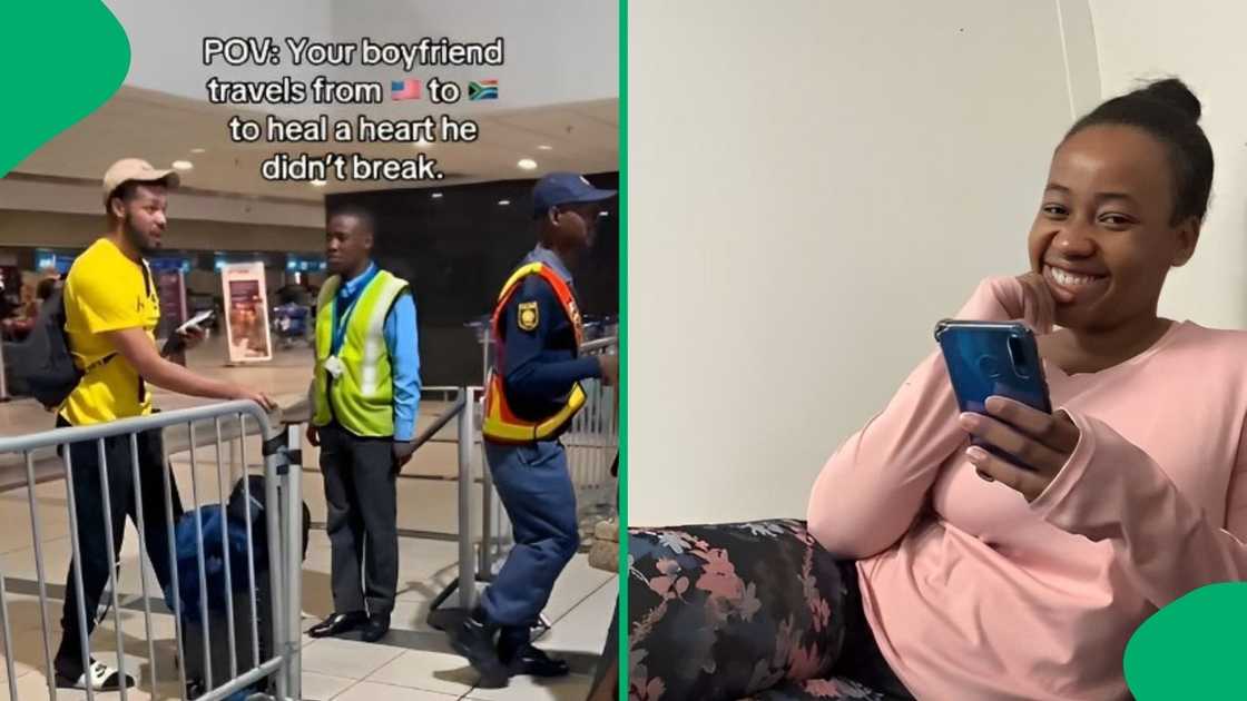 An American man flew to South Africa to meet his girlfriend.