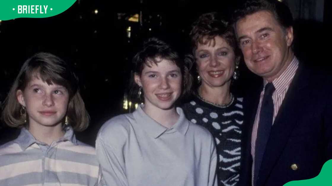Regis Philbin, wife Joy Philbin, and daughters Joanna Philbin and Jennifer Philbin