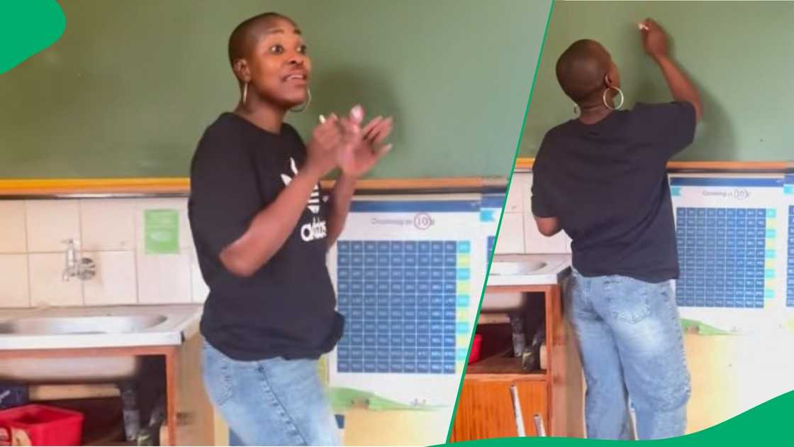 Teacher shows division method Teacher shows division method