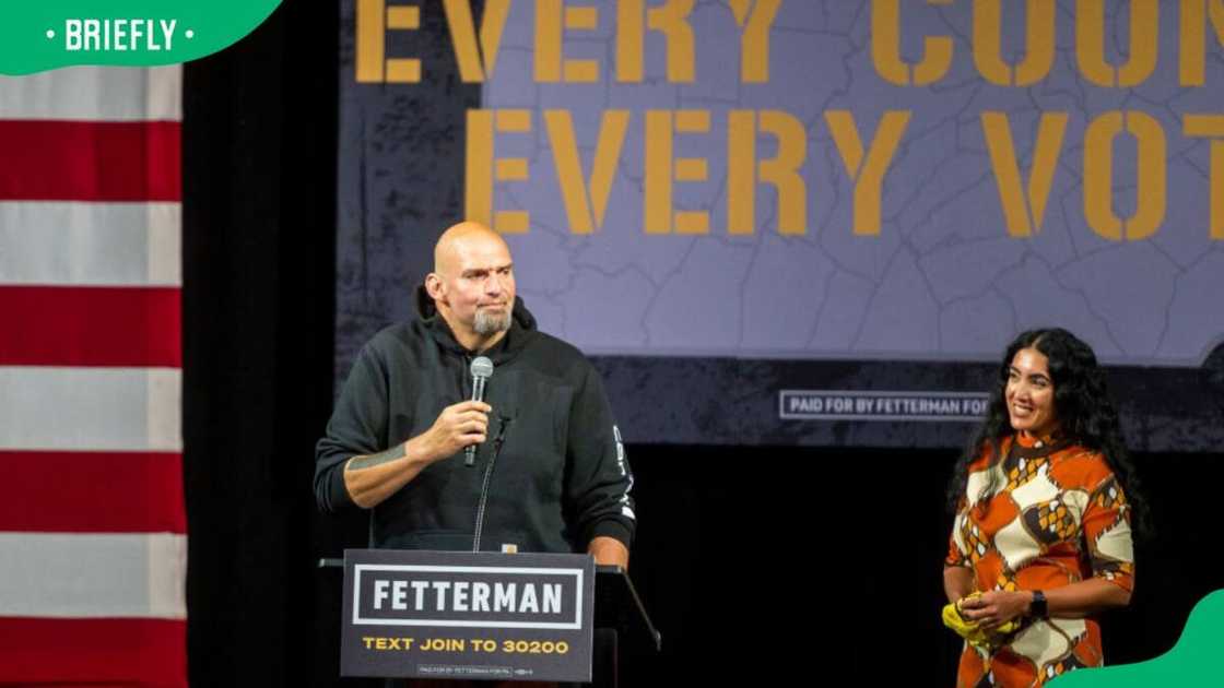 Gisele Barreto and John Fetterman during a rally at the Bayfront Convention Center in 2022 Gisele Barreto and John Fetterman during a rally at the Bayfront Convention Center in 2022