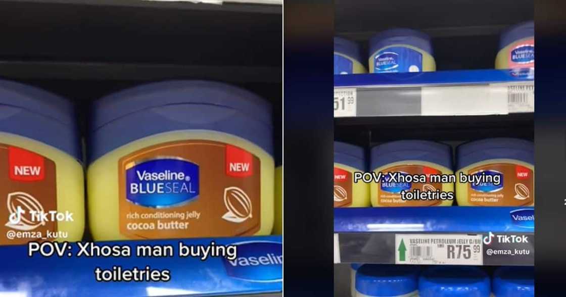 Man surprised by price of Vaseline Man surprised by price of Vaseline