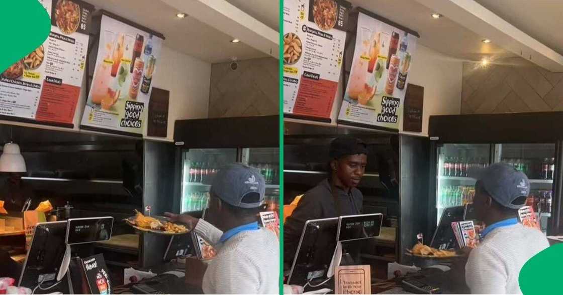 A TikTok video shows a man causing a huge scene in a restaurant. A TikTok video shows a man causing a huge scene in a restaurant.