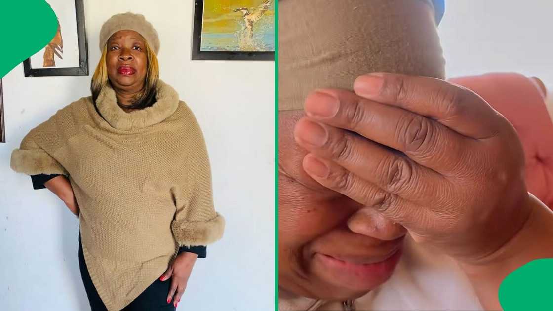 A TikTok video shows a domestic worker in tears.