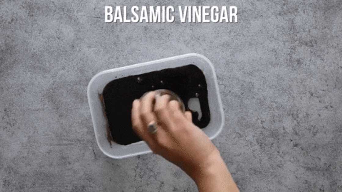 Preparing balsamic chicken and vegetables bake Preparing balsamic chicken and vegetables bake