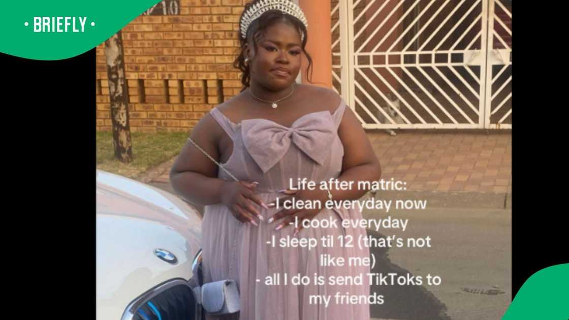 A young woman's post on what she's doing after graduating matric went viral. A young woman's post on what she's doing after graduating matric went viral.
