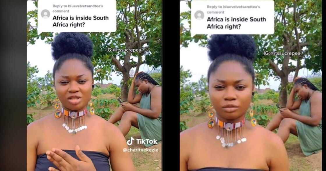 African woman makes jokes about continent being in South Africa African woman makes jokes about continent being in South Africa