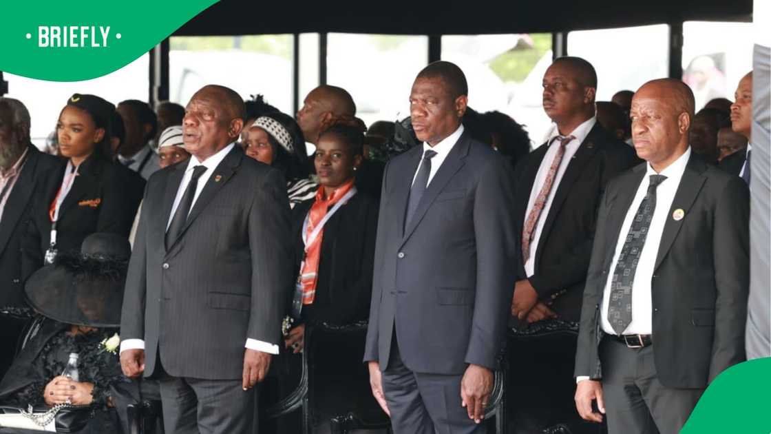 Ramaphosa delivered the eulogy at the funeral Ramaphosa delivered the eulogy at the funeral