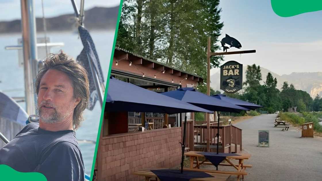 Jack having a good time at the beach (L). An overview of Jack’s Bar (R). Jack having a good time at the beach (L). An overview of Jack’s Bar (R).