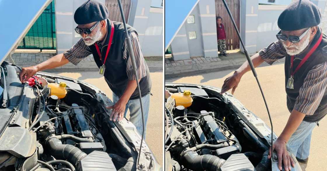 A lady went looking for her lost sunglasses only to find her dad wearing them A lady went looking for her lost sunglasses only to find her dad wearing them