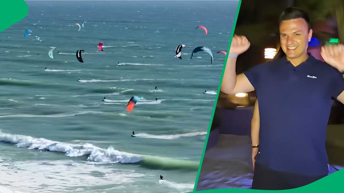 Video of Cape Town residents kite surfing goes viral.