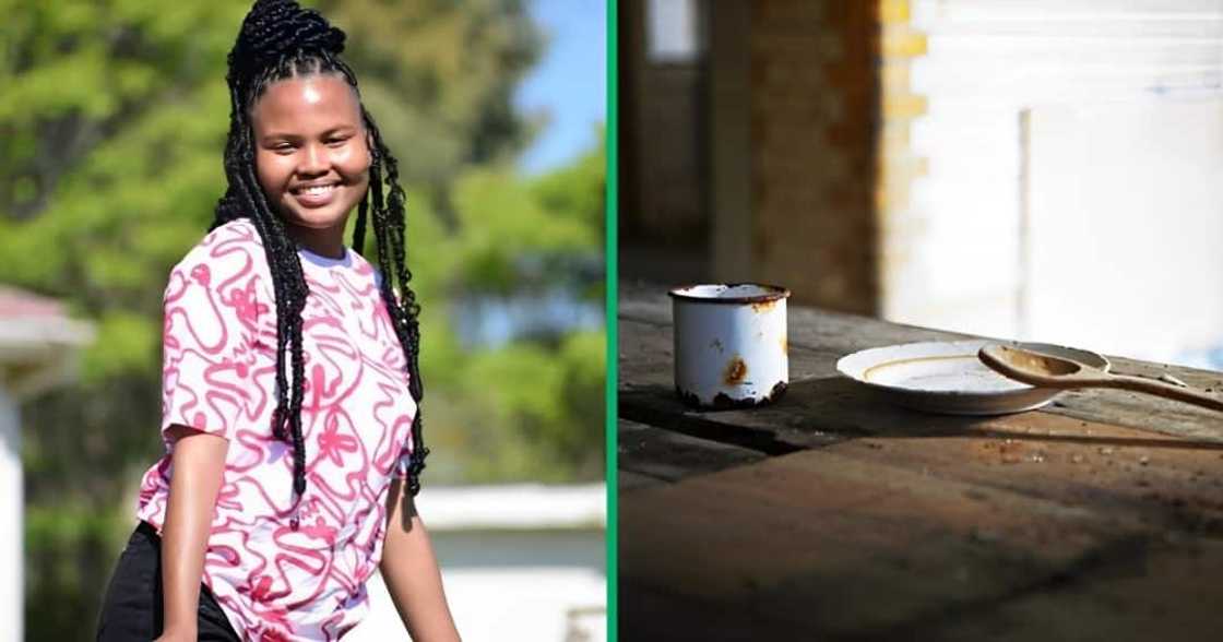 A struggling university student feasted on fast foods A struggling university student feasted on fast foods