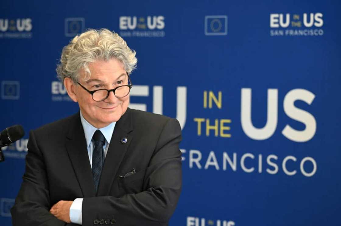 European Commissioner for Internal Market Thierry Breton is meeting with executives of big tech platforms during a visit to San Francisco European Commissioner for Internal Market Thierry Breton is meeting with executives of big tech platforms during a visit to San Francisco
