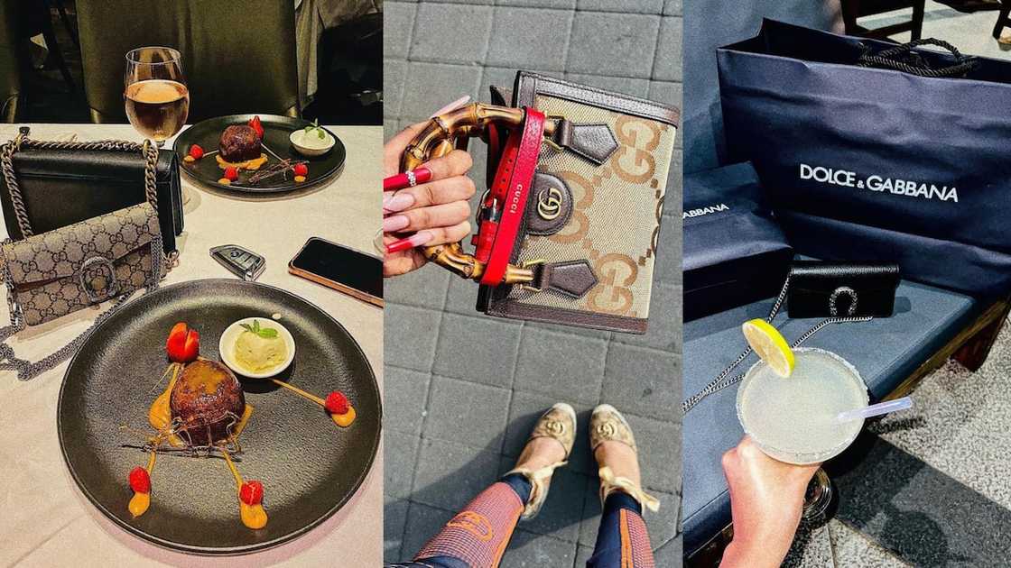 The socialite has expensive taste. The socialite has expensive taste.