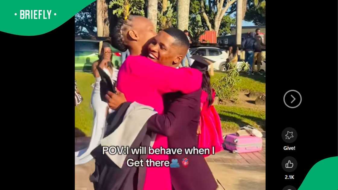 A graduate's dance moves went viral. A graduate's dance moves went viral.