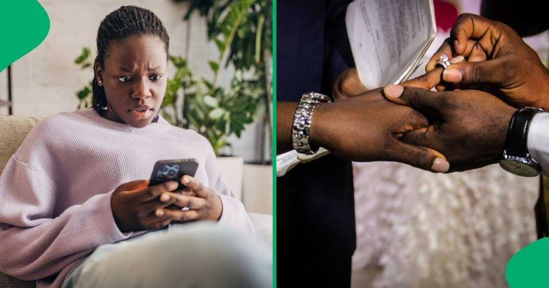 A woman discovered her boyfriend secretly got married over a long weekend A woman discovered her boyfriend secretly got married over a long weekend
