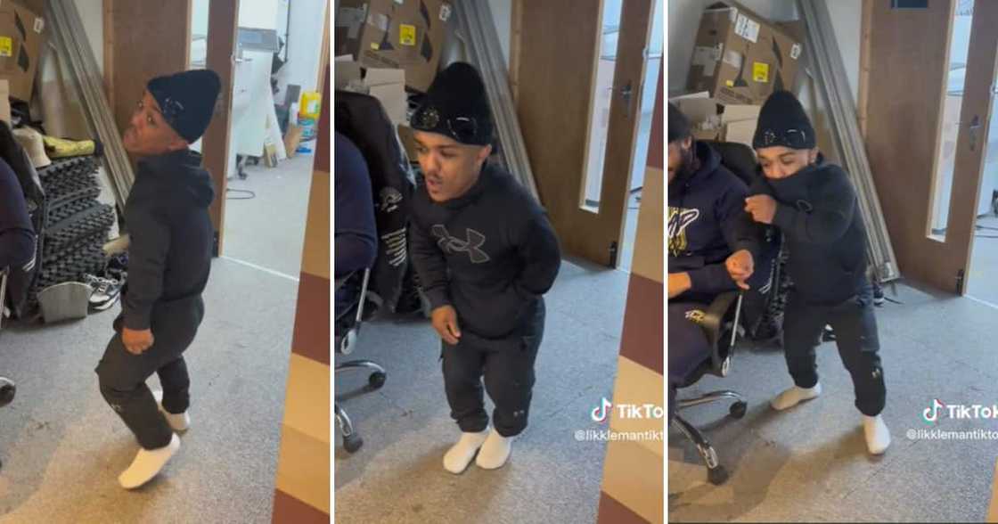 TikTok user @likklemantiktok dancing to amapiano TikTok user @likklemantiktok dancing to amapiano