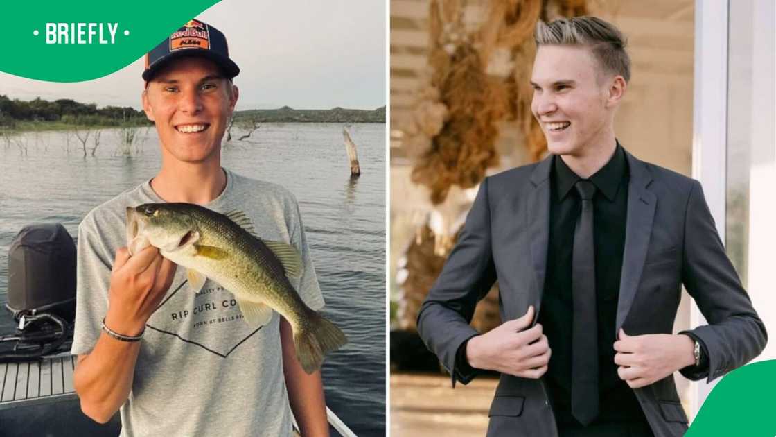 On the right captured Nico wearing a black and grey suit