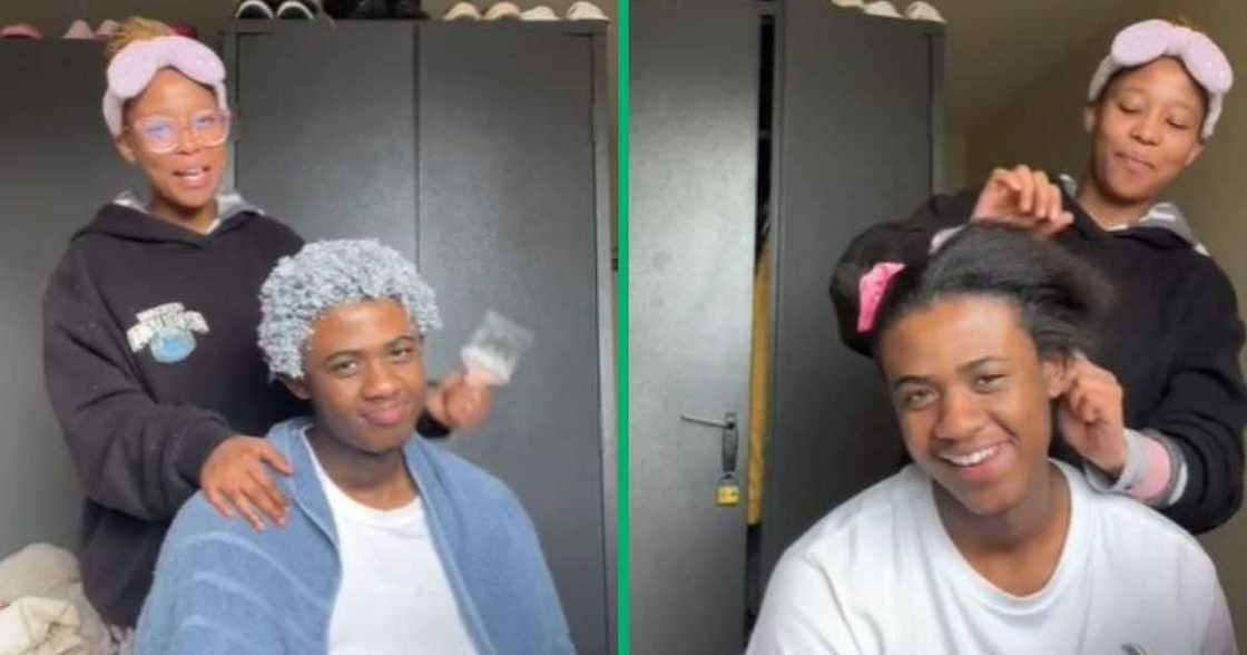 TikTok video shows woman relxing her bf's 4c hair TikTok video shows woman relxing her bf's 4c hair