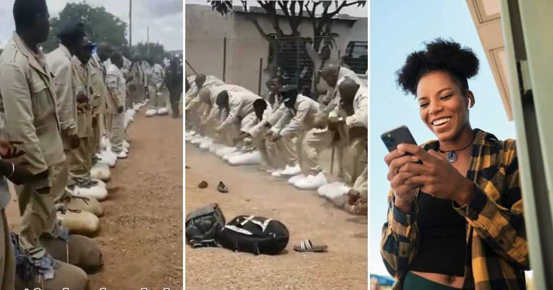 Men, Dancing, Heavy, Bags Tied to Feet, SA Confused Men, Dancing, Heavy, Bags Tied to Feet, SA Confused