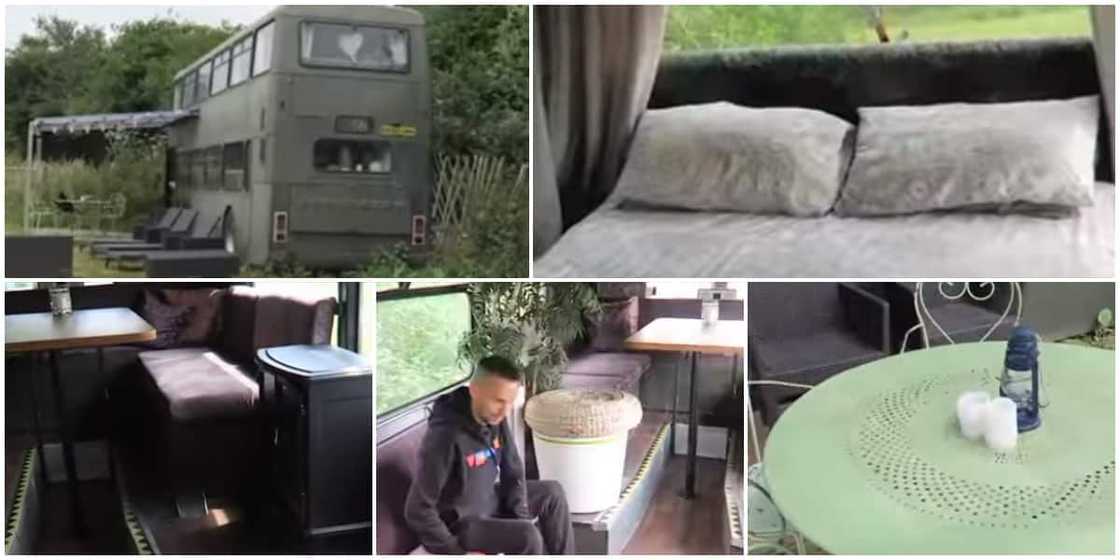 Man shows off cute interior of old bus turned into 3-bedroom house, the driver's seat is the toliet Man shows off cute interior of old bus turned into 3-bedroom house, the driver's seat is the toliet