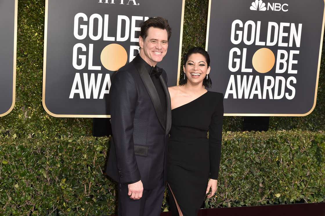 Jim Carrey and Ginger Gonzaga in Beverly Hills, California