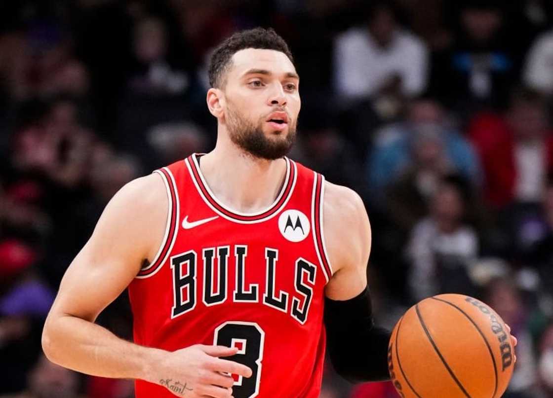 Zach LaVine at the Scotiabank Arena Zach LaVine at the Scotiabank Arena