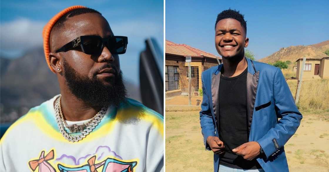 Cassper Nyovest acknowledges upcoming rapper Cassper Nyovest acknowledges upcoming rapper