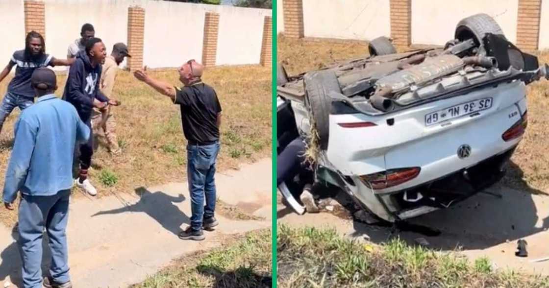 A man got into a crash and emerged from it without a scratch