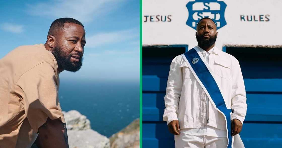 Cassper Nyovest looking at the ocean in Cape Town