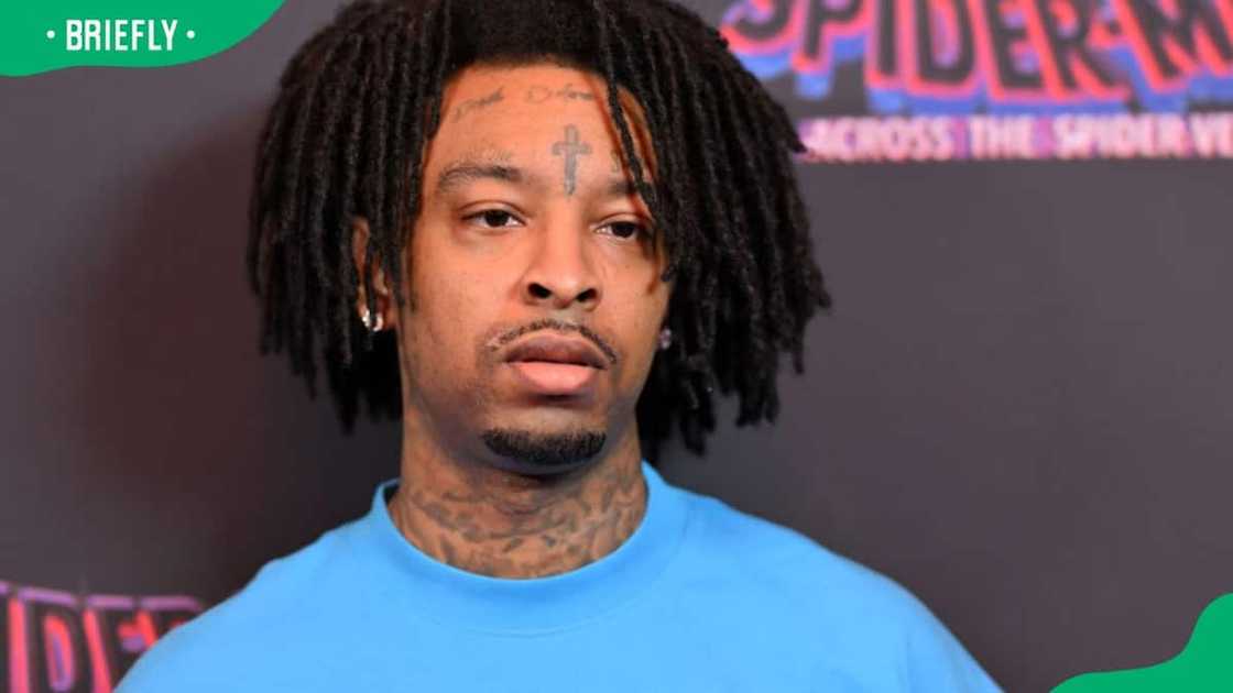 21 Savage during the Spider-Man: Across The Spider-Verse Atlanta Screening at Regal Atlantic Station in 2023