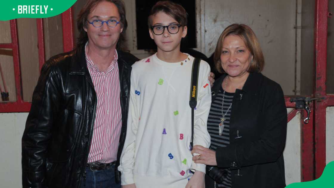 Richard Thomas, Montana James and Georgiana Bischoff Thomas (L-R) at the Damrosch Park in 2011