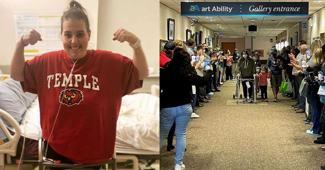 Marissa Fuentes leaving hospital. Marissa Fuentes leaving hospital.