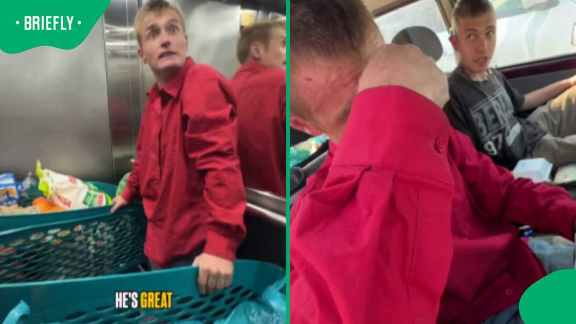 BI Phakathi stuns 2 young men with trolleys of groceries and cash in parking lot
