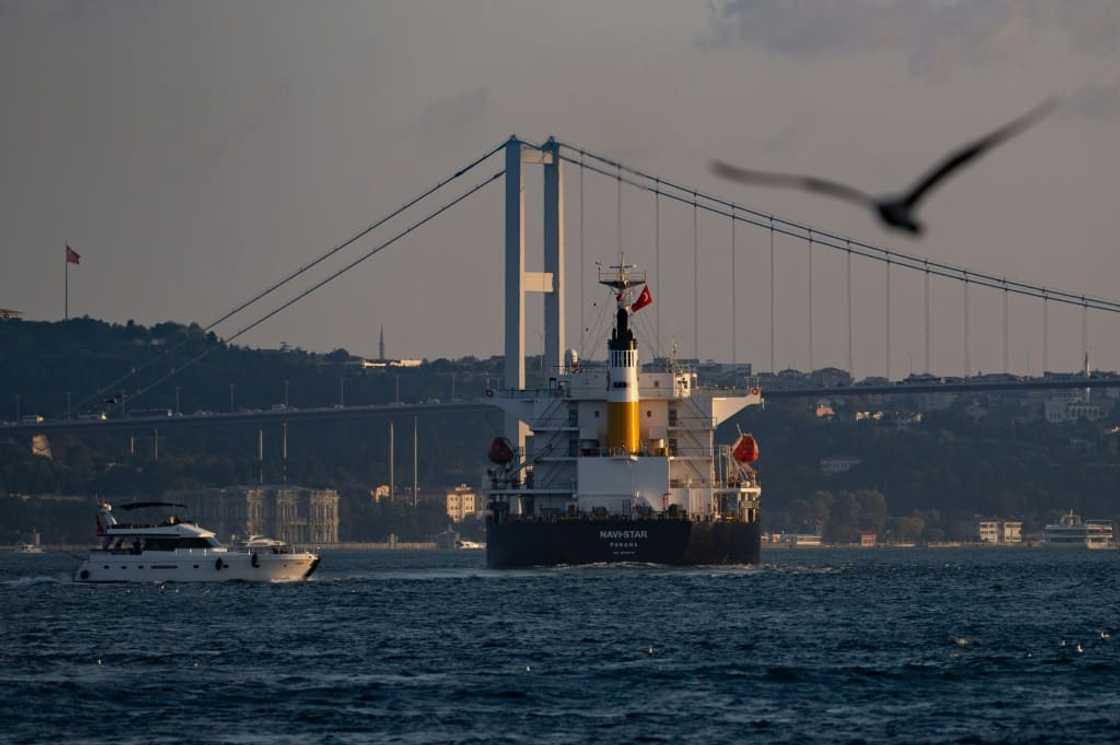 The first 12 Ukrainian grain ships to sail through the Bosphorus Strain were carrying corn instead of wheat
