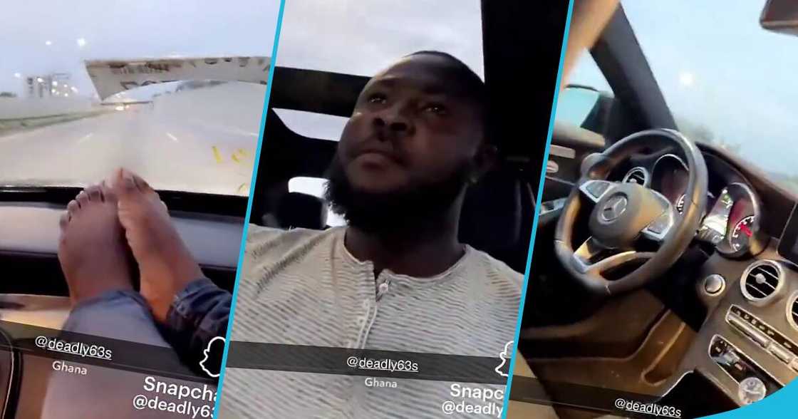 Ghanaian man flaunts the drive pilot feature of his Mercedes-Benz Ghanaian man flaunts the drive pilot feature of his Mercedes-Benz